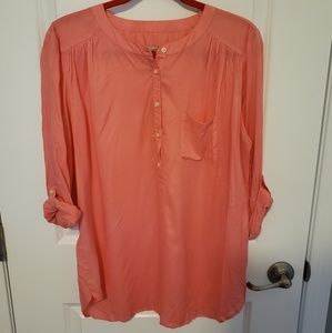Loft Mango Partial Button Up